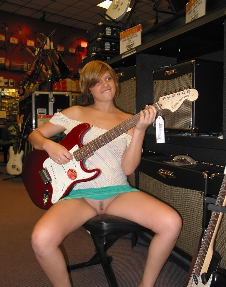 pic of Janie thinks this is the best way to shop for a guitar