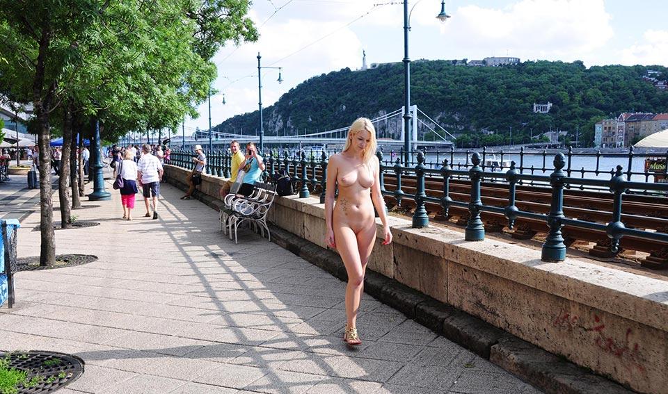 pic of Nina enjoying a public nudity walk on a sunday afternoon